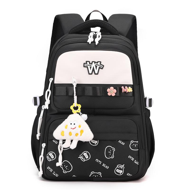 Zaino per studenti delle medie JLD Nuovo Cartone animato carino Spallaccio regolabile Ragazza adolescente Borse scolastiche Nylon Impermeabile Robusto Durevole Borsa per libri per alunni