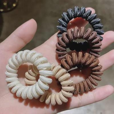 Elastico per capelli coreano: Corda primaverile in tessuto senza cuciture per ragazze
