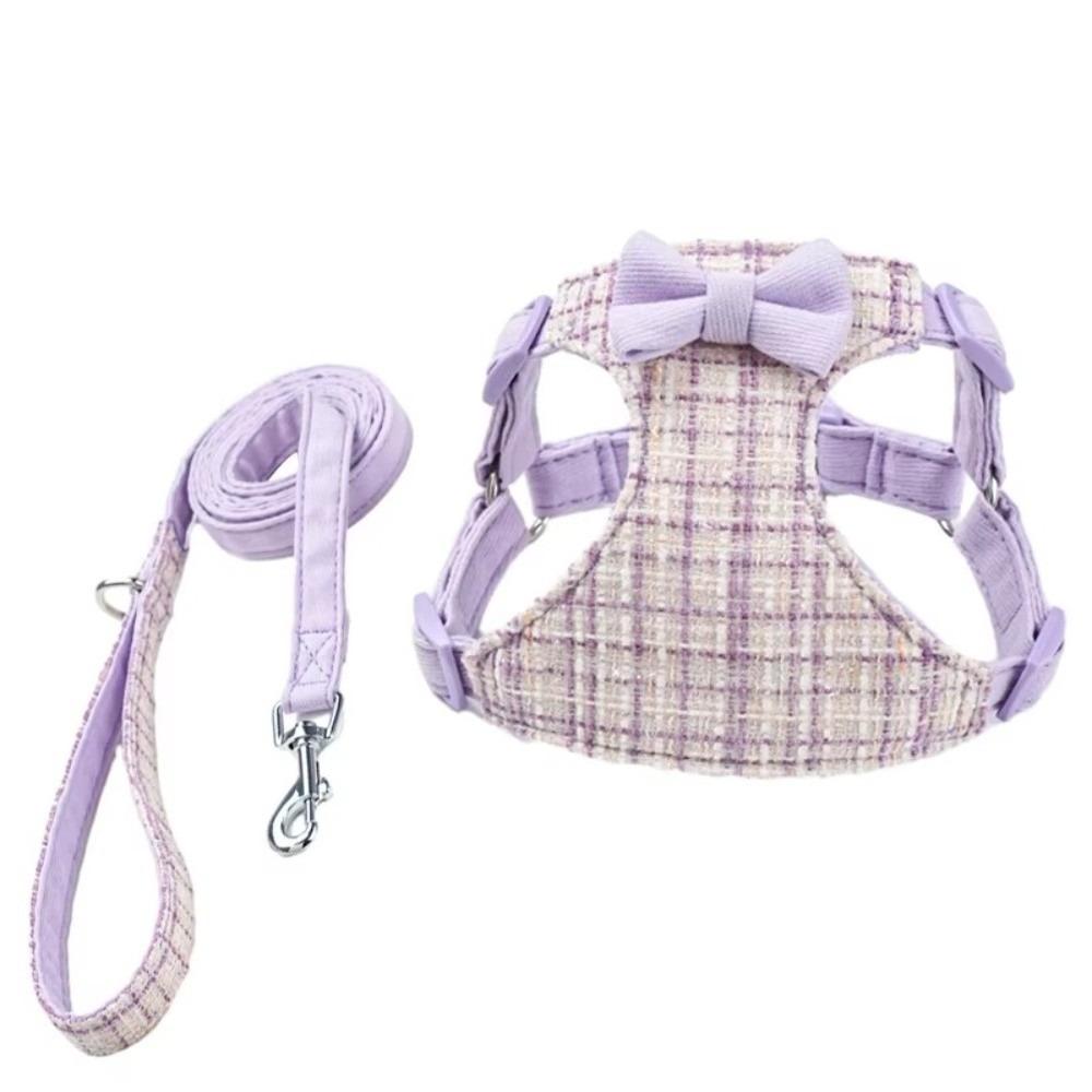 Breathable Mesh Dog Chest Harness Bow Anti-Escape Harness Trendy Pet Chest Harness Pet Walking