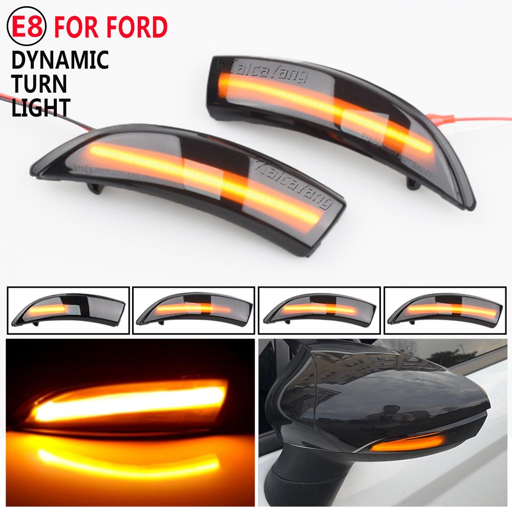For Ford Fiesta Mk7 2008-2017 For Ford B-Max 2012-2017 2 Pieces Dynamic Blinker LED Turn Signal Lights Side Mirror IndicatorTurn Signal 2