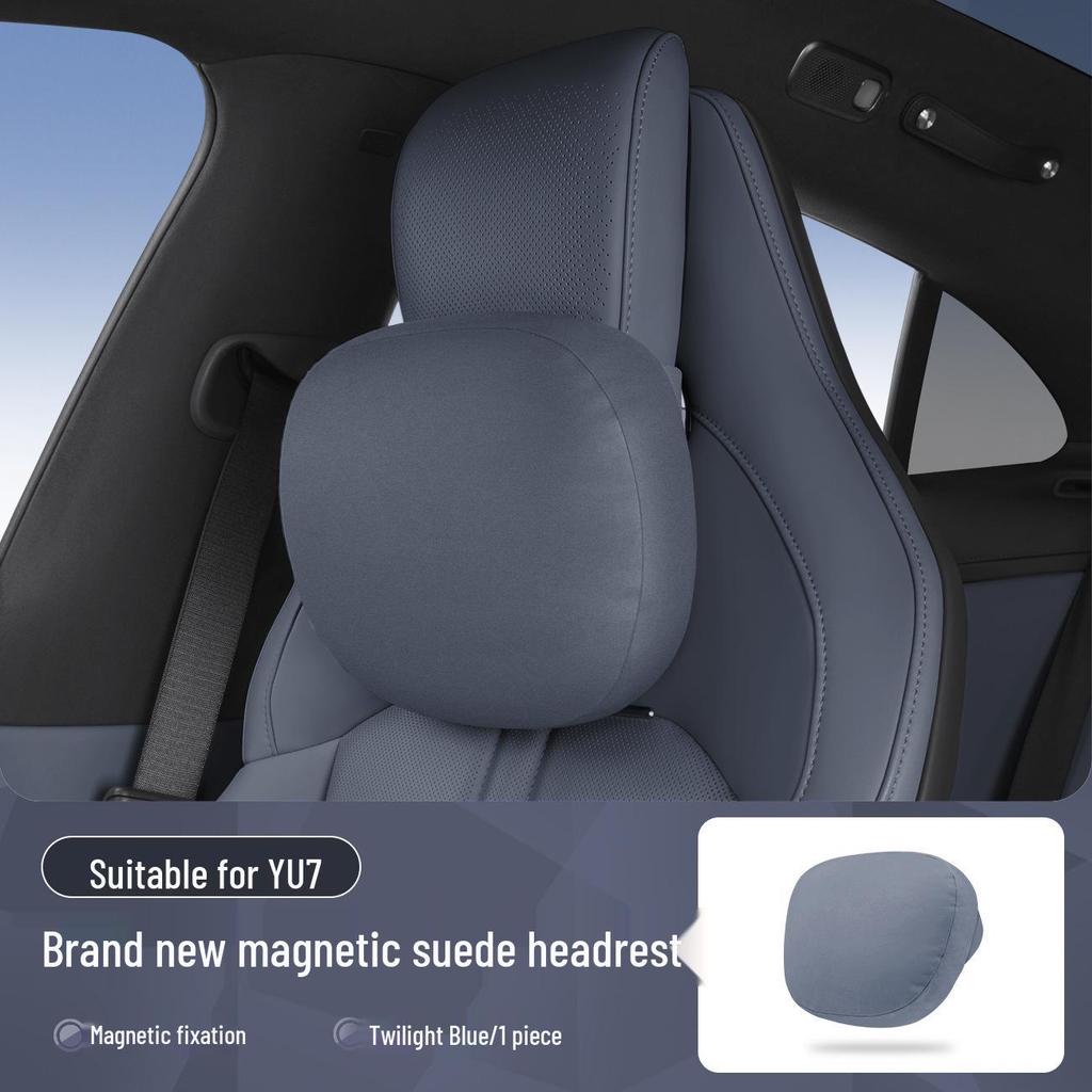 Xiaomi SU7/Ultra/YU7 Magnetyczny Zagłówek Podparcie Szyi i Lędźwi Skórzana Poduszka