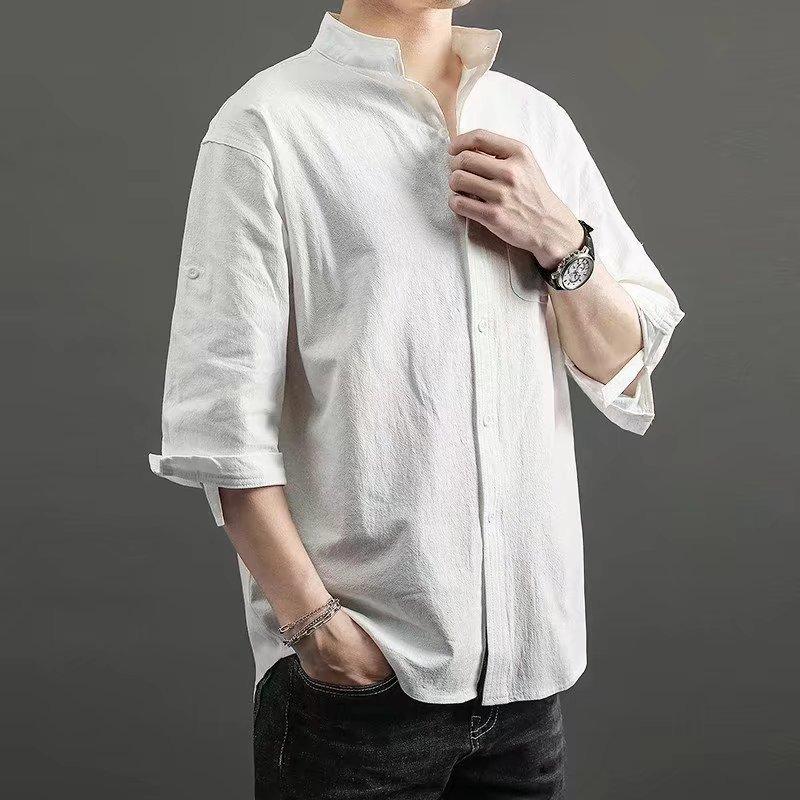 Men's Solid Color Sun Protection Jacket with Short Sleeve Shirt