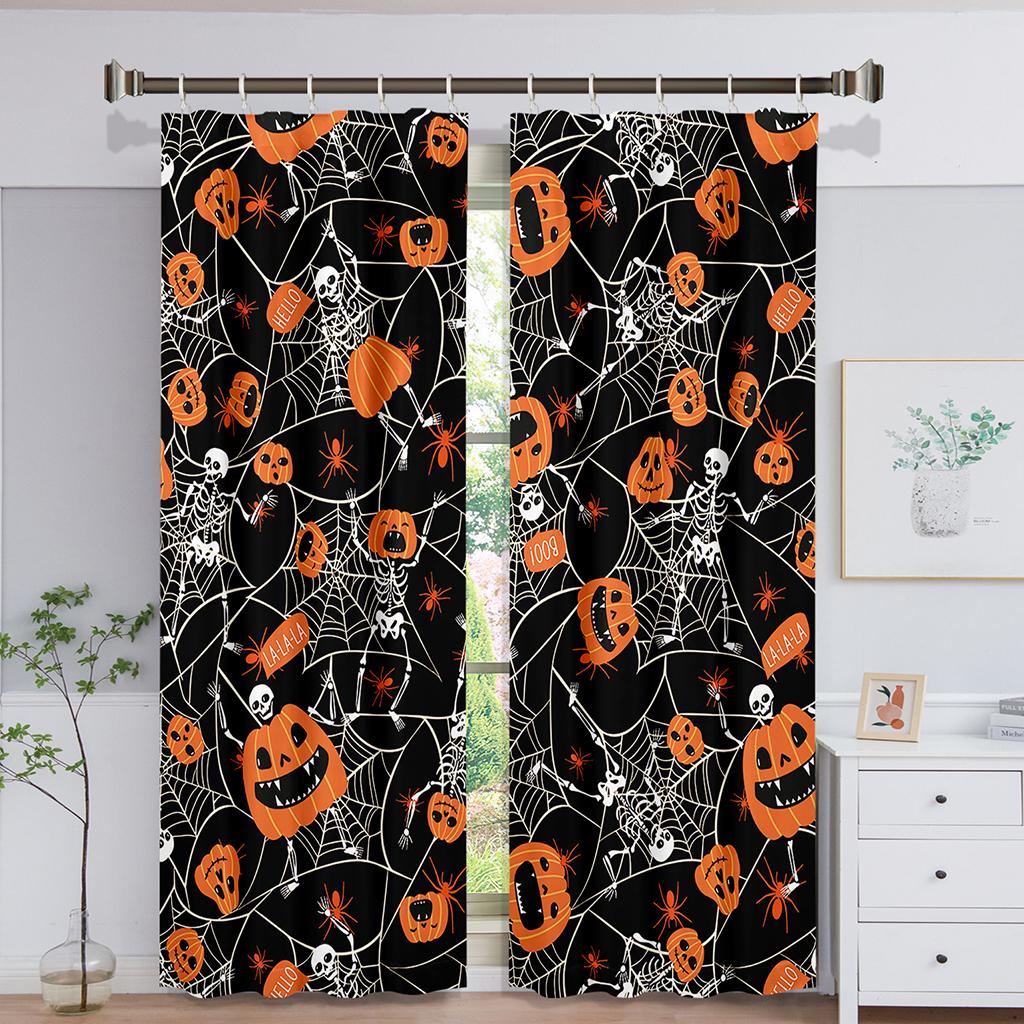 Fröhliches Halloween Cartoon Geist Kürbis Hexe Fenster Vorhang für Kinder Wohnzimmer Schlafzimmer Badezimmer Küche Tür Schrank Haken
