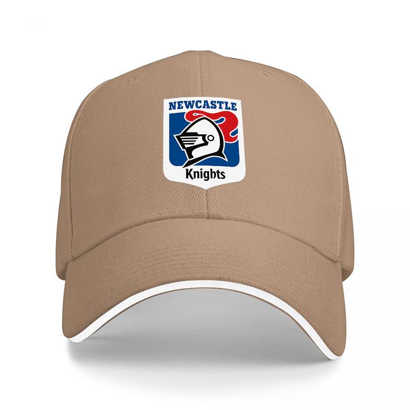 Cappellino da Baseball con Logo Newcastle Knights Nero Regolabile con Emblema della Squadra per Tifosi e Appassionati di Sport