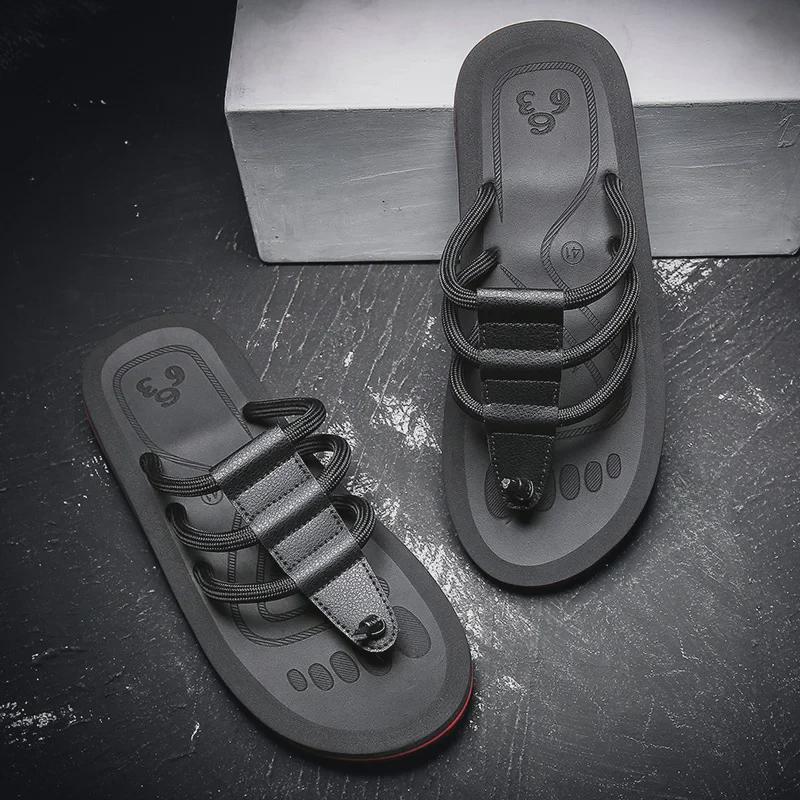 2025 Summer Men's Non-Slip EVA Flip Flops - Casual Beach Sandals & Slides