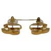 CHANEL L23C Black Gold Plated CC Logos Earrings earring goldUsed