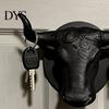 Retro Animal Head Hook Bull Hat Rack, Lightweight Wall-Mount Key Holder, Decorative Coat Creative Entryway Organizer Hook, Hanger for Home Wall