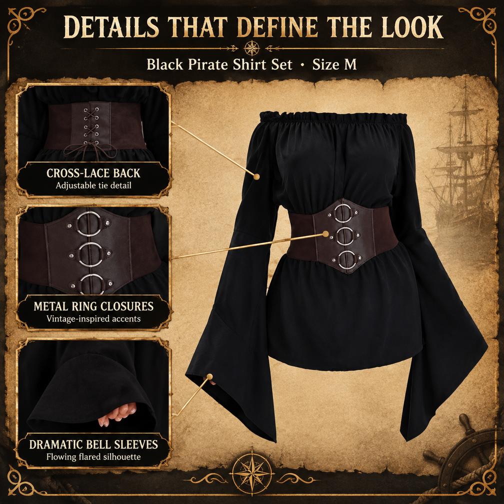 Adult Medieval Pirate Cosplay Costume