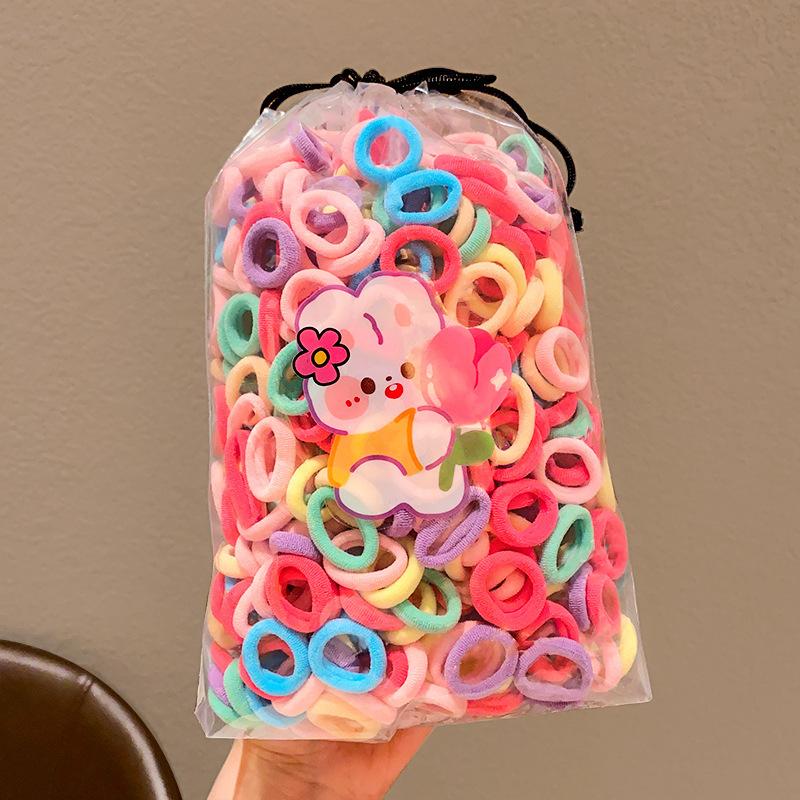 Hair Bands for Girl Kids Colorful Nylon Scrunchie Hair Ties Rubber Band Kids Elastic Hair Leagues Girl Hair Accessories
