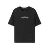 Antibacterial Round Neck Loose Moisture Wicking Comfortable Casual Sports Knit Short Sleeve T-Shirt Unisex Tops Carbon-Black L225U134-0018