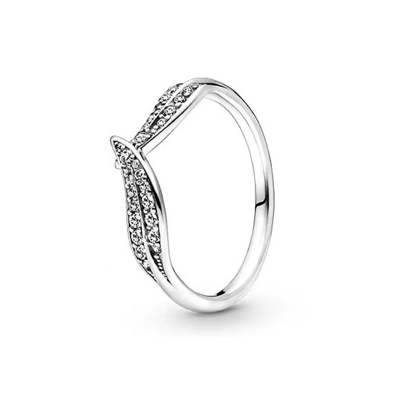 925 Sterling Silver Plated Ring Elevated Red Heart With Colorful Crystal Rings For Women Valentine's Birthday Gift DIY Jewelry