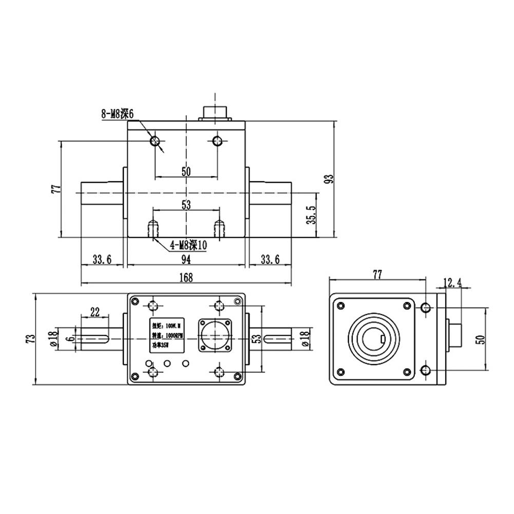 Dynamic Torsion Sensor Rotating Power Motor Speed with OLED Display DYN 200(5N.M)