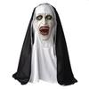 Evocación del Alma2 Máscara de Monja de Terror Casco de Látex Brillante Disfraz de Halloween Aterrador Fiesta Cos Props