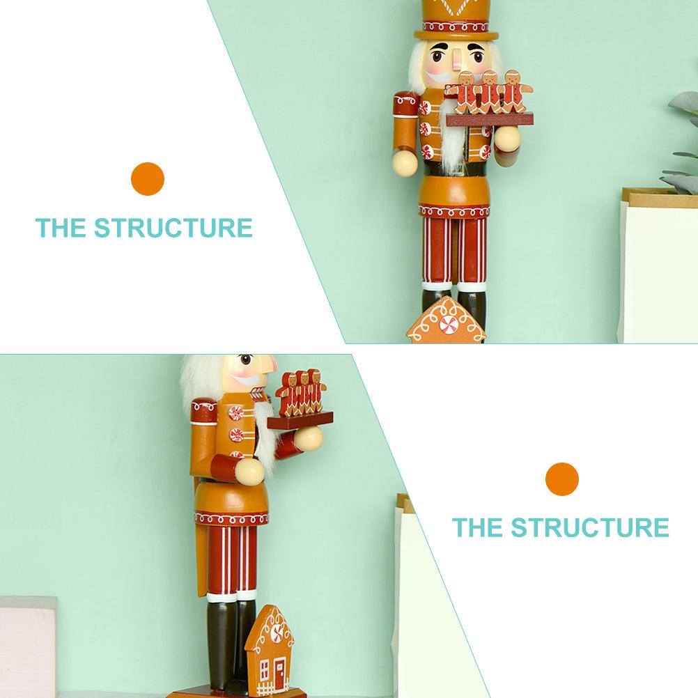 Szene Nussknacker Ornament Weihnachtsdekorationen Holz Lebkuchenhaus Kochfigur