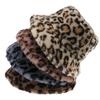Winter Adult Leopard Cheetah Printed Faux Fur Sherpa Fur Berber Fashion Bucket Hat