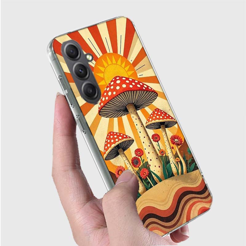 

Boho Hippy Mushroom Sunrise Phone Case for Samsung A16 A26 A36 A56 A17 A37 A57 A07 A06 A02S A03 A04S A05S Galaxy Note 20 10 A50S Samsung Note 10 PLUS