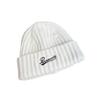 Letter Embroidered Knitted Hat Autumn and Winter Warm Solid Color Woolen Hat Big Head Circumference Showing Face Small Woolen Hat