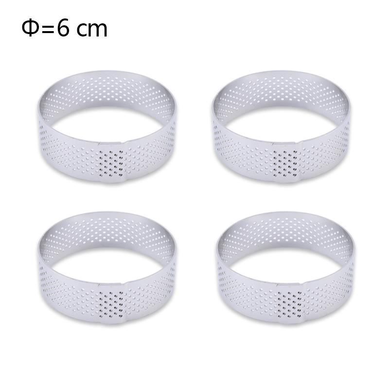 FAIS DU Perforated Round Tart Ring Stainless Steel Fruit Pie Tartlet Mold for Baking DIY Dessert Cake Mousse Molds Kitchen Tools