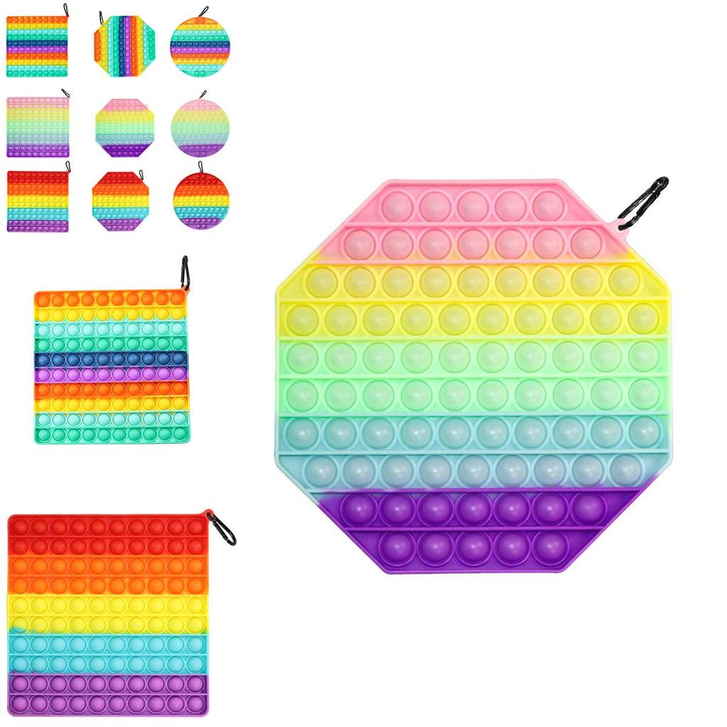 20cm Big Pop It Fidget Toy Colorful Squishy Stress Reliever For Kids And Adults