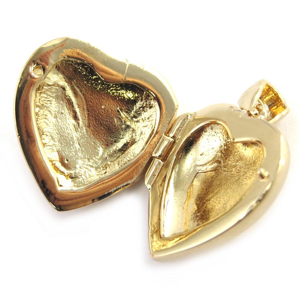 Les Trésors De Lily [M8768] - Gold Plated Cassolette Pendant 'Love Secrets' Gold - 20 Mm