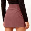 Women's Half Skirt Corduroy Tight Skirt Single-breasted Corduroy Slim