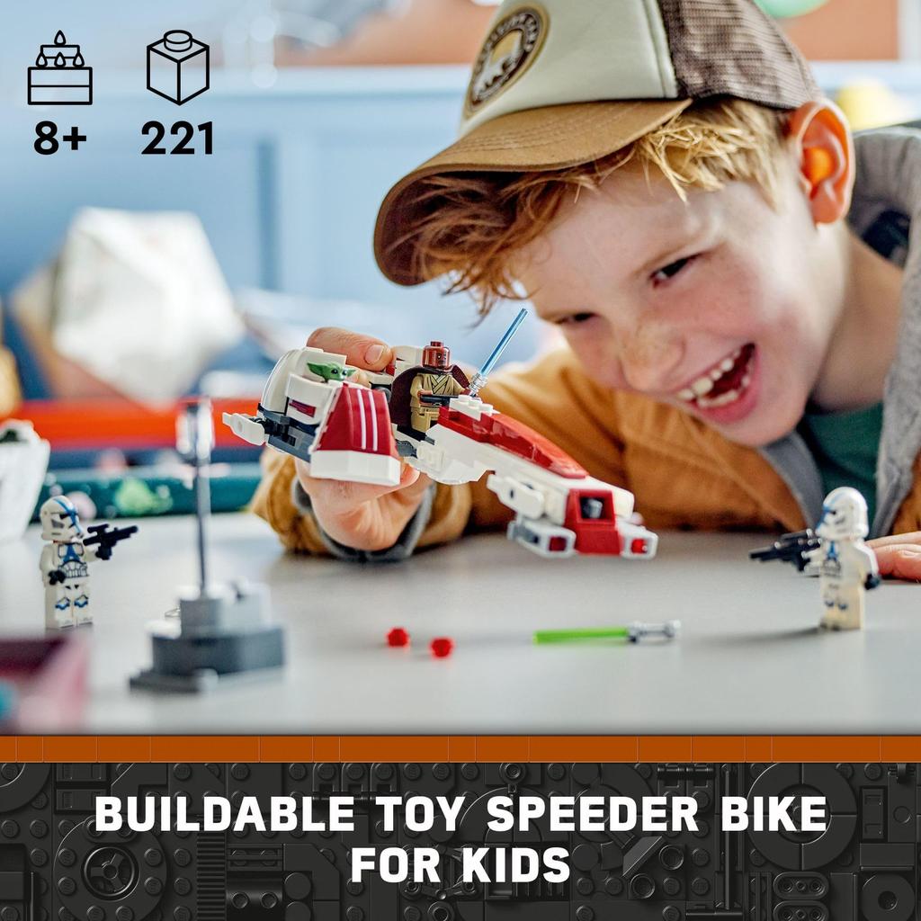 LEGO Star Wars BARC Speeder Útěk Hračka Mandalorian Stavebnice pro děti 4. květen je s tebou Dekorace Kellanbek a Grogu Hračky Star Wars