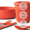 Sea to Summit Passage Single Person Camping Tableware Spicy Orange Set, Bowls, Cups, Utensils,