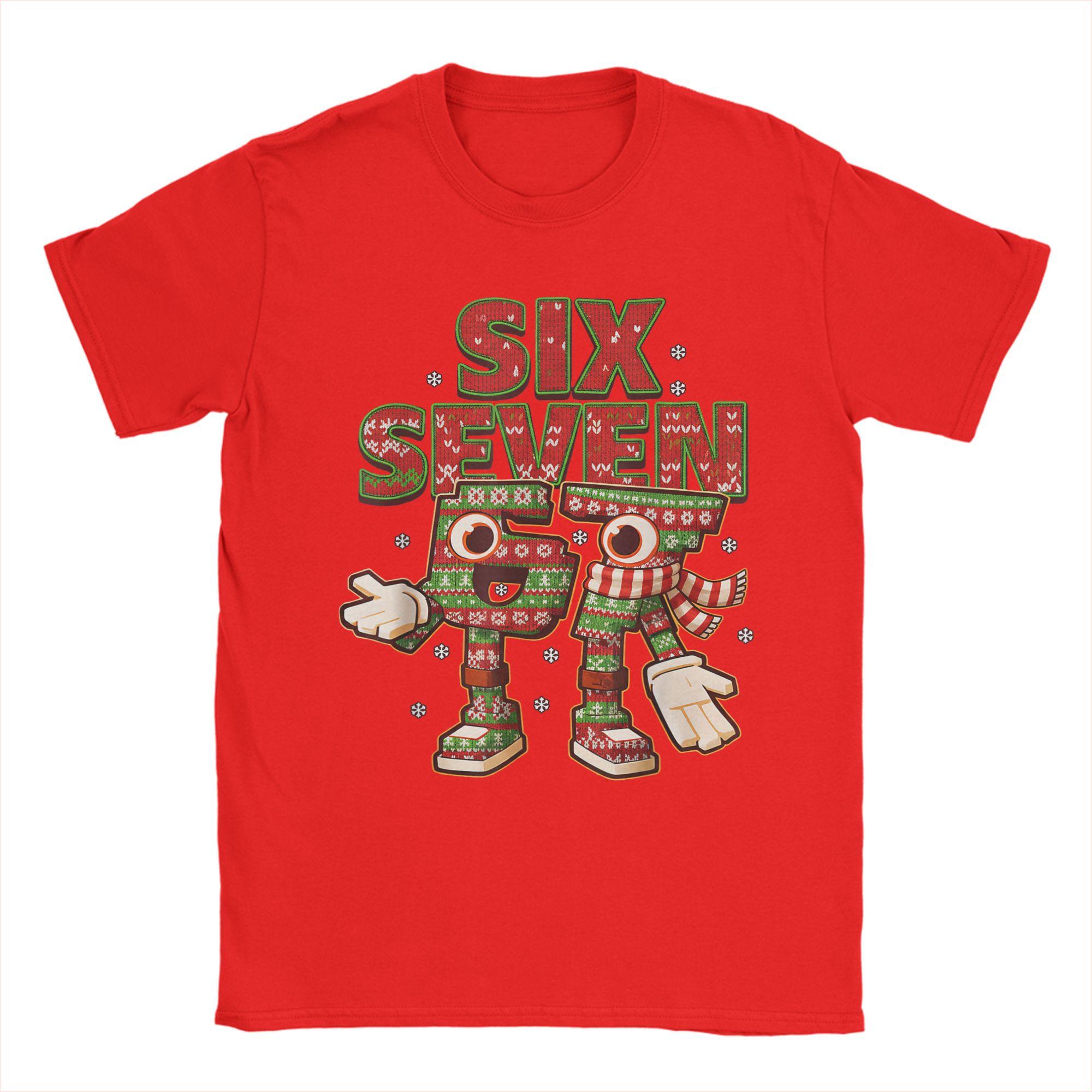 

Funny Kids Meme 67 Six Seven Italian Brainrot Christmas TShirts Unisex Cotton Tee Shirt Round Collar Short Sleeve T Shirts S