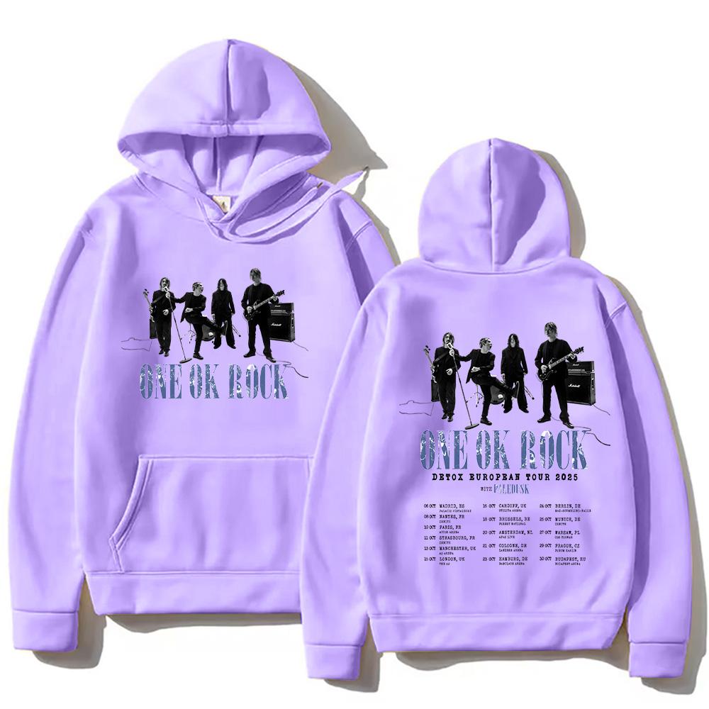 One Ok Rock Band Hip Hop Band Hoodies ONE OK ROCK Detox Europban Tour Sweatshirts Fall Men Women Two Sides Funko Pop Streetwear