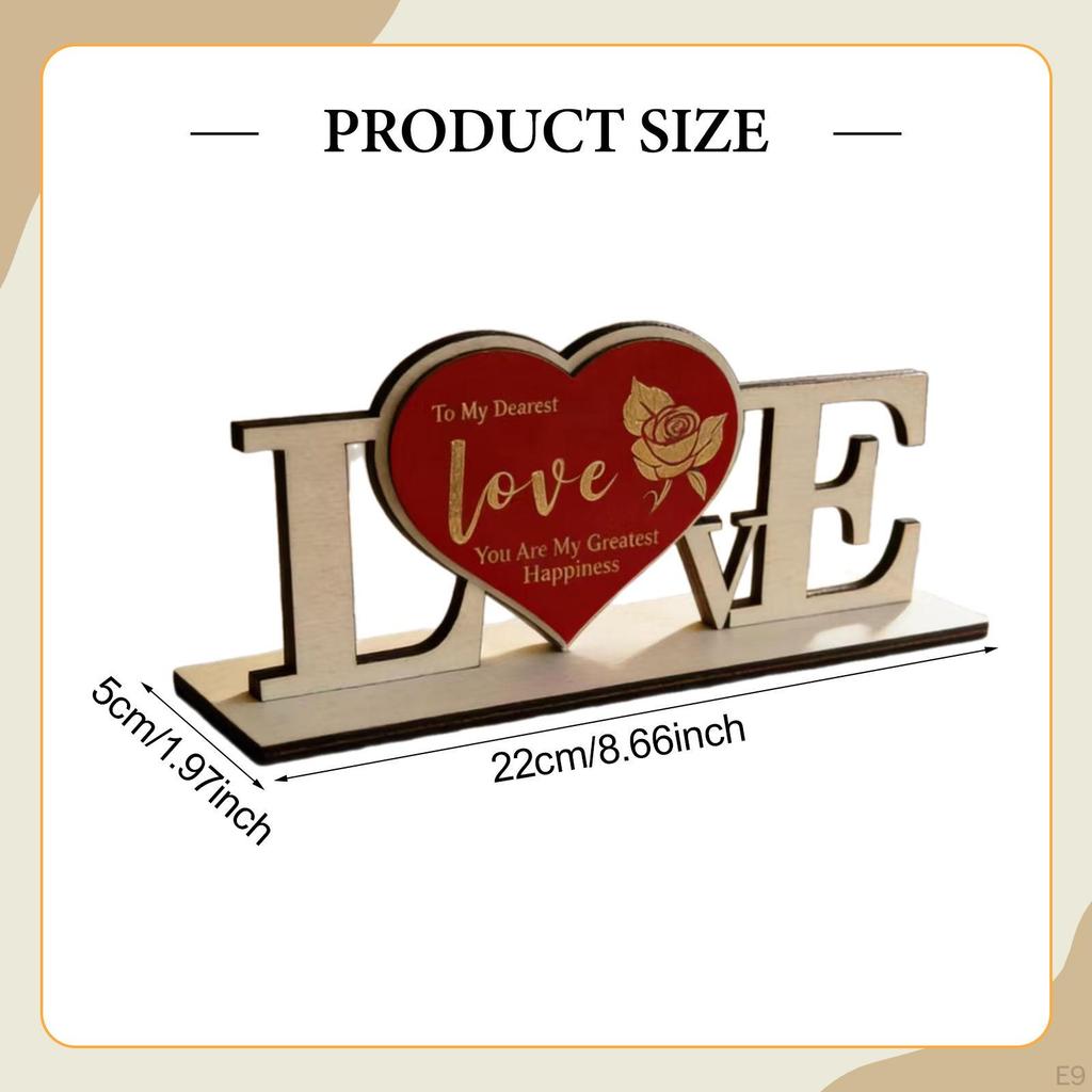 Table Decoration – Valentine's Day Sign, Romantic Novelty, Collectible, Engagement Decoration,