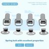BHBL Cabinet Silver Tone Spring Loaded Toggle Switch Hasp 4 pcs