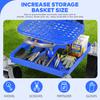 Gardening Work Seat Rolling Seat Height Adjustable Garden with Wheels Heavy Duty Tool Cart Storage Tray for Seniors Yard Patio Work 330
