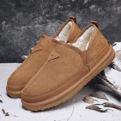 Fashion Male Sneakers Plus Velvet Non-slip Wear-Resistant Waterproof Keep Warm Comfortable Trendy All-match Platform Outdoor Round Toe