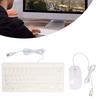 Keyboard Mouse Combo Comfortable Ergonomics Power Saving 78 Keys Round Keycap 4 Mouse Buttons Wired Computer Supplies