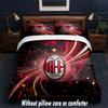 AC Milan Design Bed Bedding Set 1 Duvet Cover + 2 Pillowcases Soft Breathable Household Bed Linens