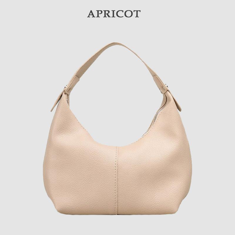 Classic Pebbled Leather Tote Shoulder Bags, Minimalist Underarm Purse, Versatile Casual Handbag for Everyday Use & All Occasions