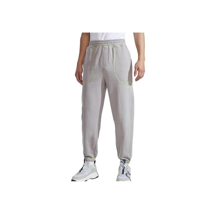 Calvin Klein Color Block Embroidered Letter Loose Casual Pants Men Bottoms Gray Brown NM2459-PET