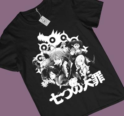 Seven Deadly Sins T-shirt Nanatsu No Taizai,ban, Diane, King, Escanor, Gowther