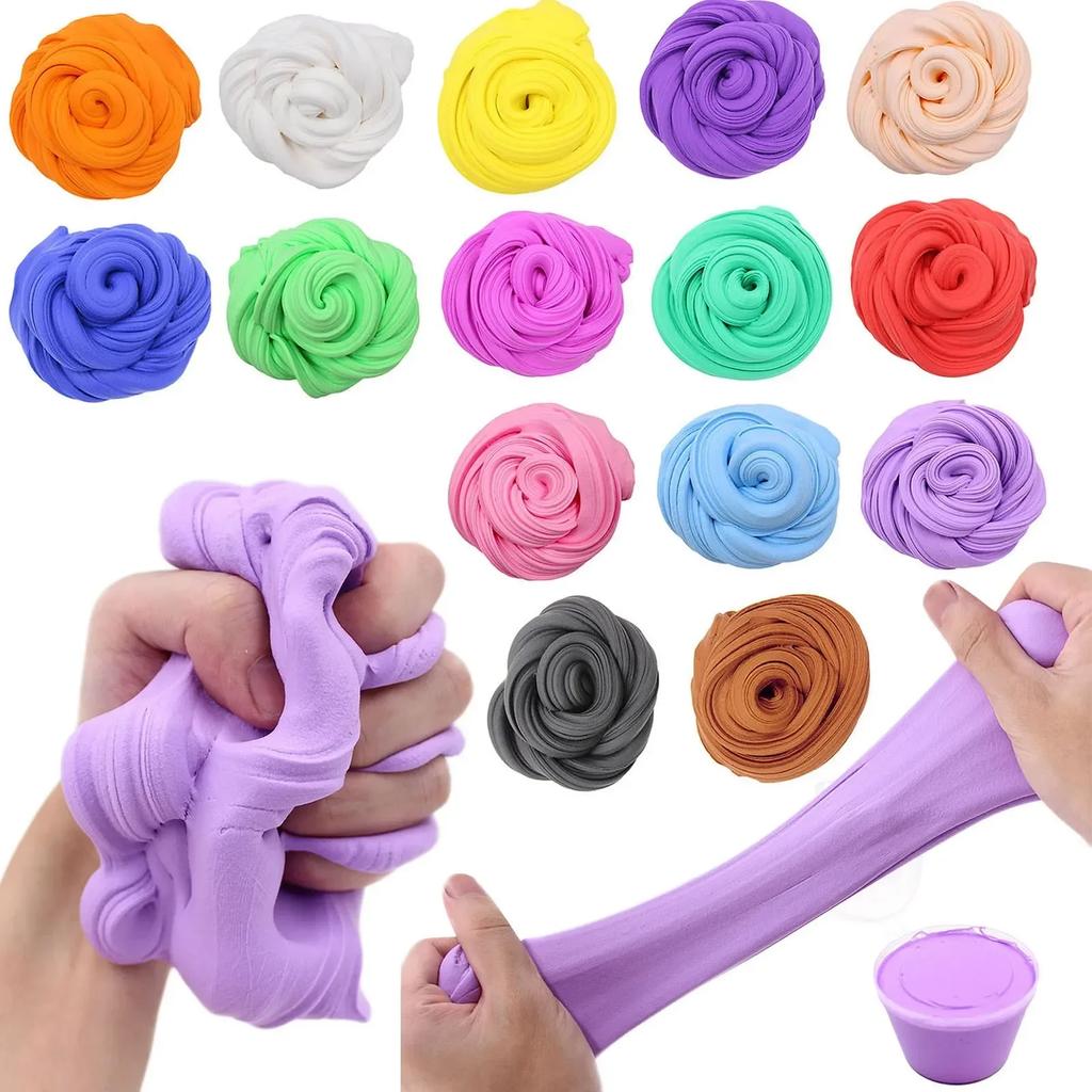 AQ D1IY Solid Butter Slime Kit Soft Non-Sticky Scented Slime For Irls Boys Party Favors Birthday Ift Stress Relief Toy For Kids