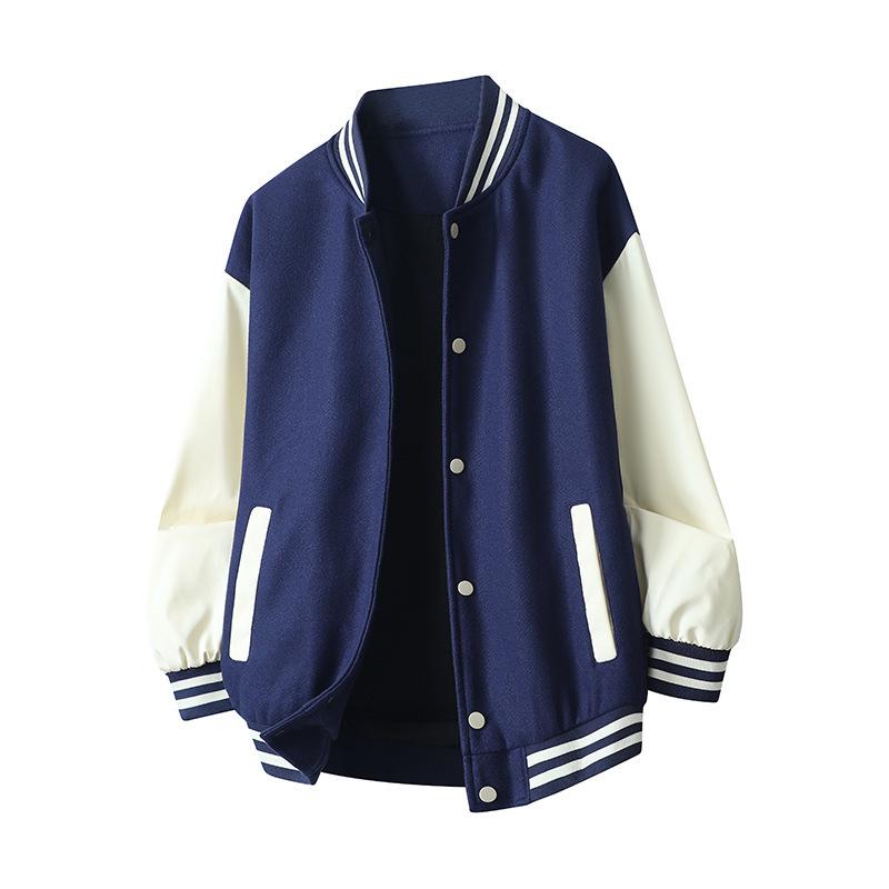 

2025 Men s American Style Jacket - Spring/Autumn Casual Trendy Loose Fit 3XL синій