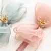 Infant Girl Elastic Hairband: 3D Bowknot with Rhinestone Crown