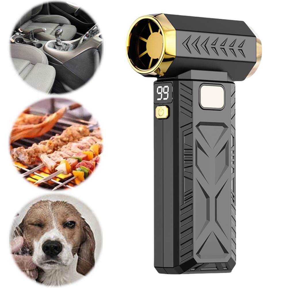 65W Mini Turbo Jet Fan 10000mAh Adjustable Wind Speed Electric Air Duster Rechargeable Air Blower for Home Car