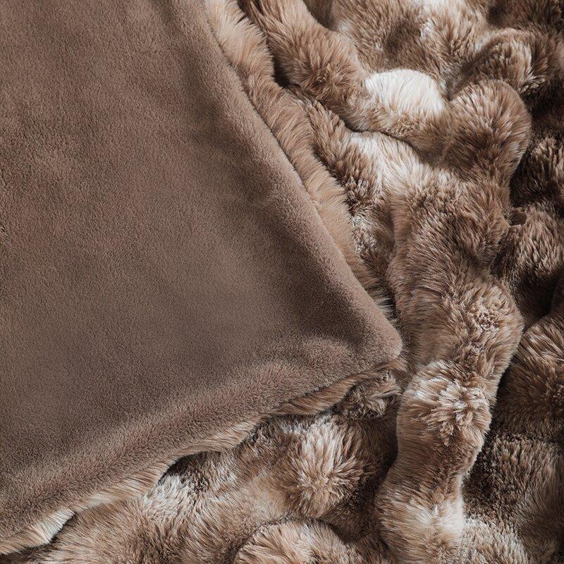 Thick and Warm Modern Blanket Autumn and Winter Bubble Velvet Rabbit Fur Blanket Plush Sofa Towel Pillow Cover Soft and Comfortable Bed Sheet