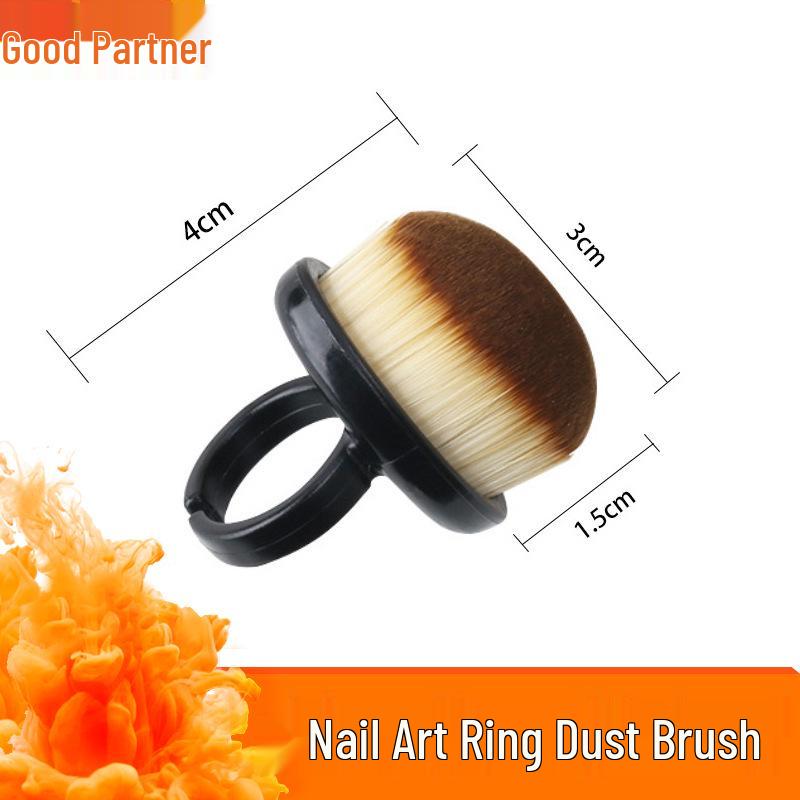 Nail Art Soft Bristle Brush - Short Handle for Cleaning, Polishing, and Dust Sweeping