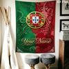 Name Custom PORTUGAL Wall Tapestry Aesthetic Wall Hanging Printed Fabric Blanket Decorative Tapestries for Bedroom Living Room Home Decor