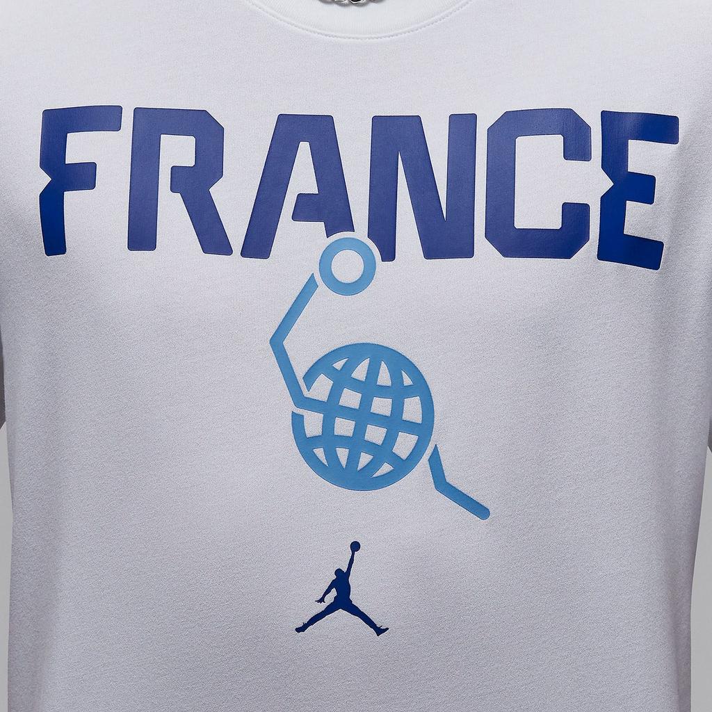 Jordan T Shirts Men's White Crew Neck Moderate Straight Fit HF6070-100