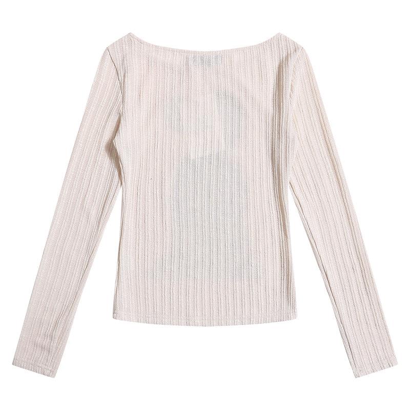 YPRS Men's Fashion Slim Fit Long-Sleeve Summer T-Shirt - Flat Shoulder, Chic Style, Trendy Design