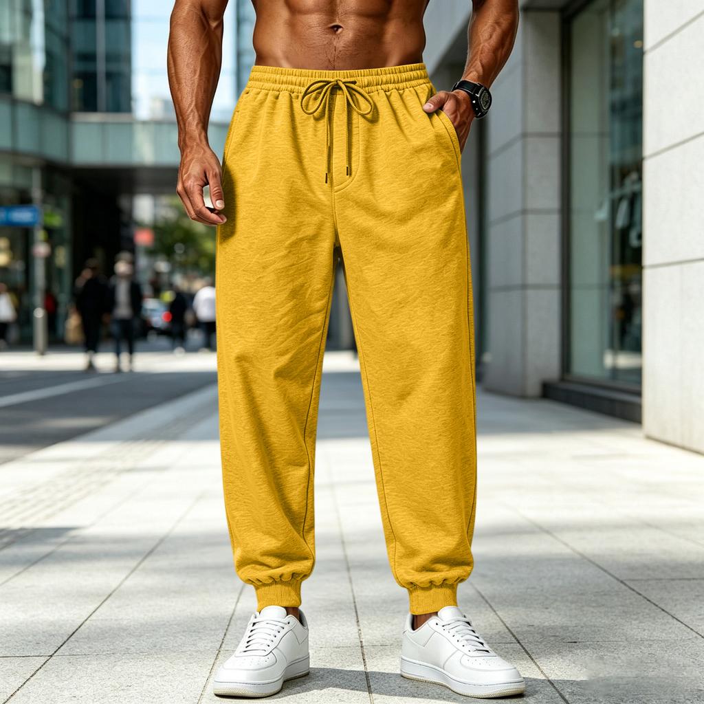 Men's Casual Drawstring Sweatpants for Jogging and Lounging
