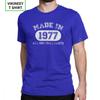 Men T Shirts Made In 1977 TShirts All Original Parts Happy Birthday Popular Short Sleeve Anniversary Tees Clothes Cotton