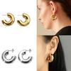 Temperament Hoop Earrings Elegant C-shape Drop Pendant Earring Statement Jewelry